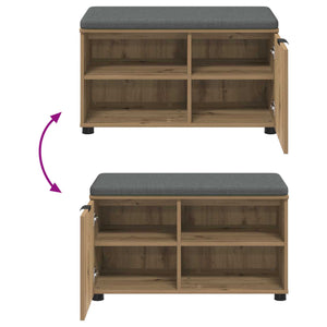 Panca per ingresso Rovere artigianale 80 x 38 x 46 cm 891511