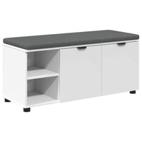 Panca per ingresso con cuscino Bianco 100 x 38 x 46 cm 891512