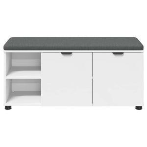 Panca per ingresso con cuscino Bianco 100 x 38 x 46 cm 891512