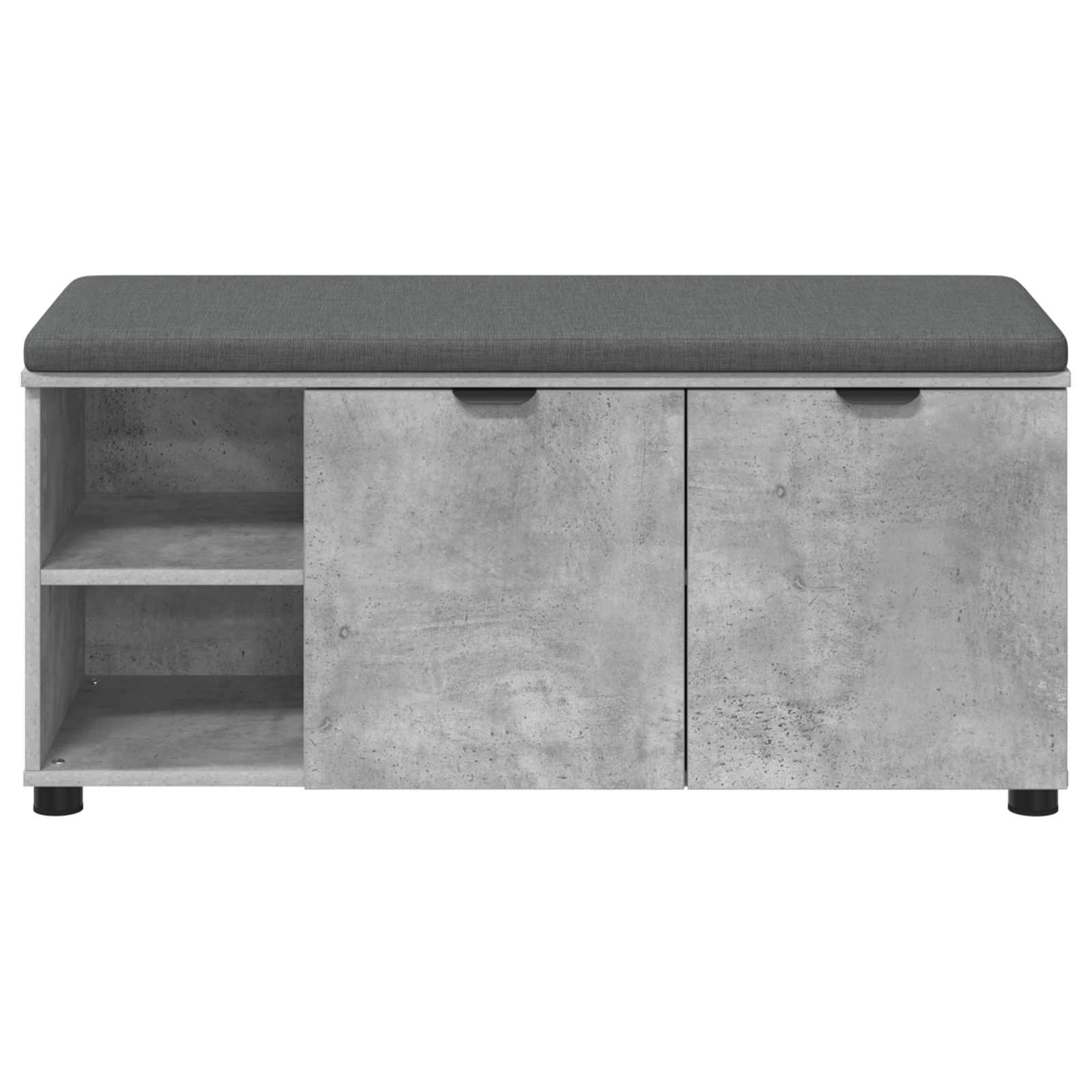 Panca per ingresso con cuscino Grigio cemento 100 x 38 x 46 cm 891515
