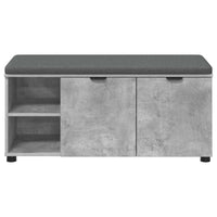 Panca per ingresso con cuscino Grigio cemento 100 x 38 x 46 cm 891515