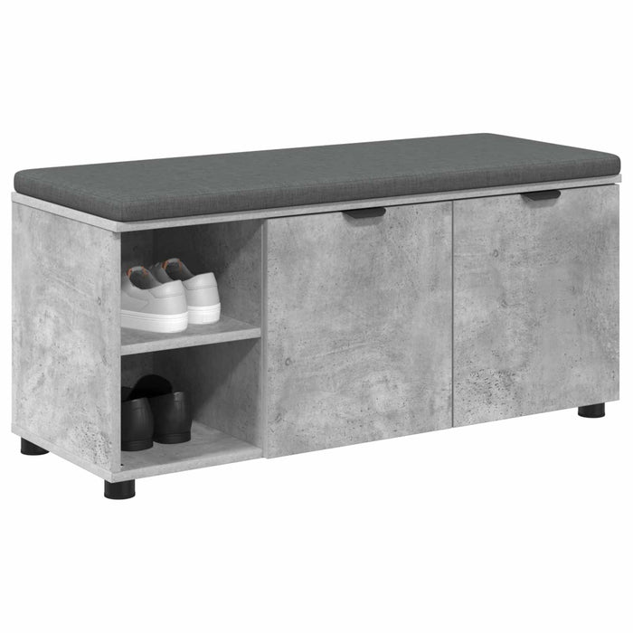 Panca per ingresso con cuscino Grigio cemento 100 x 38 x 46 cm 891515