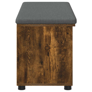 Panca per ingresso con cuscino Rovere fumé 100 x 38 x 46 cm 891516