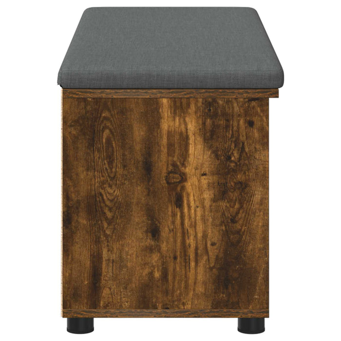 Panca per ingresso con cuscino Rovere fumé 100 x 38 x 46 cm 891516