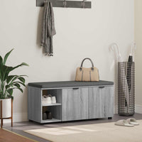Panca per ingresso con cuscino Grigio Sonoma 100 x 38 x 46 cm 891517