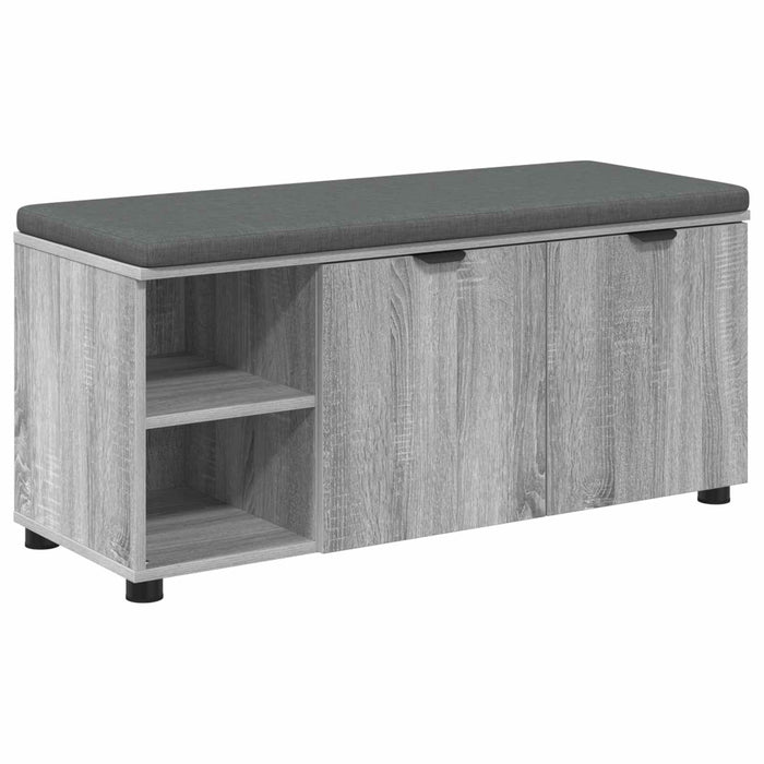 Panca per ingresso con cuscino Grigio Sonoma 100 x 38 x 46 cm 891517