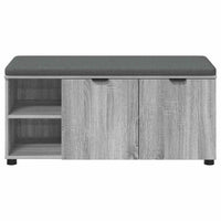 Panca per ingresso con cuscino Grigio Sonoma 100 x 38 x 46 cm 891517