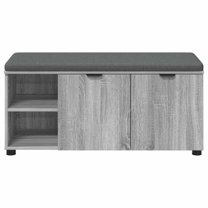 Panca per ingresso con cuscino Grigio Sonoma 100 x 38 x 46 cm 891517
