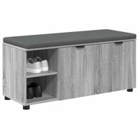 Panca per ingresso con cuscino Grigio Sonoma 100 x 38 x 46 cm 891517