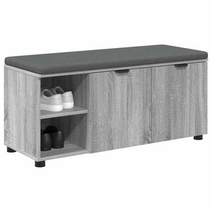 Panca per ingresso con cuscino Grigio Sonoma 100 x 38 x 46 cm 891517