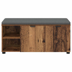 Panca per ingresso con cuscino Legno vecchio 100 x 38 x 46 cm 891518