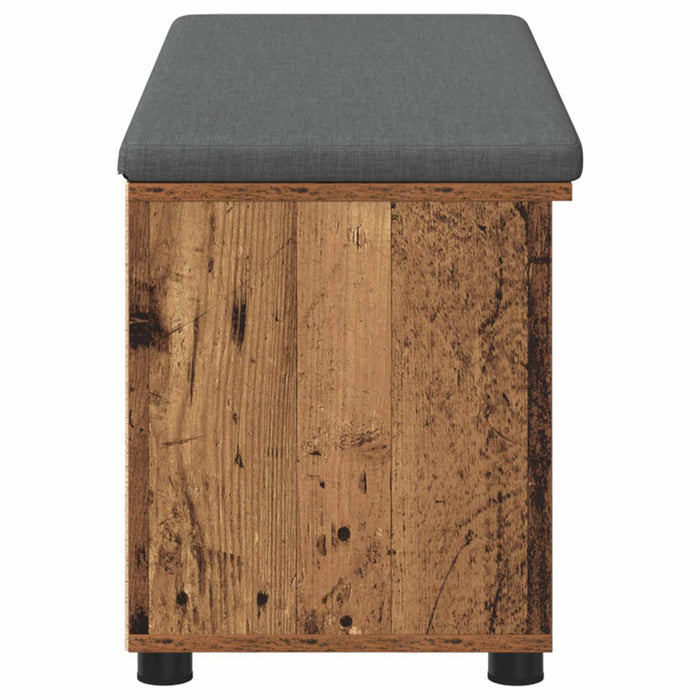 Panca per ingresso con cuscino Legno vecchio 100 x 38 x 46 cm 891518