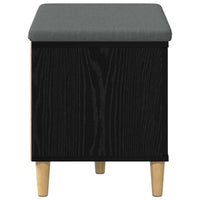 Panca per ingresso con cuscino Rovere Nero 60 x 38 x 46 cm 891521