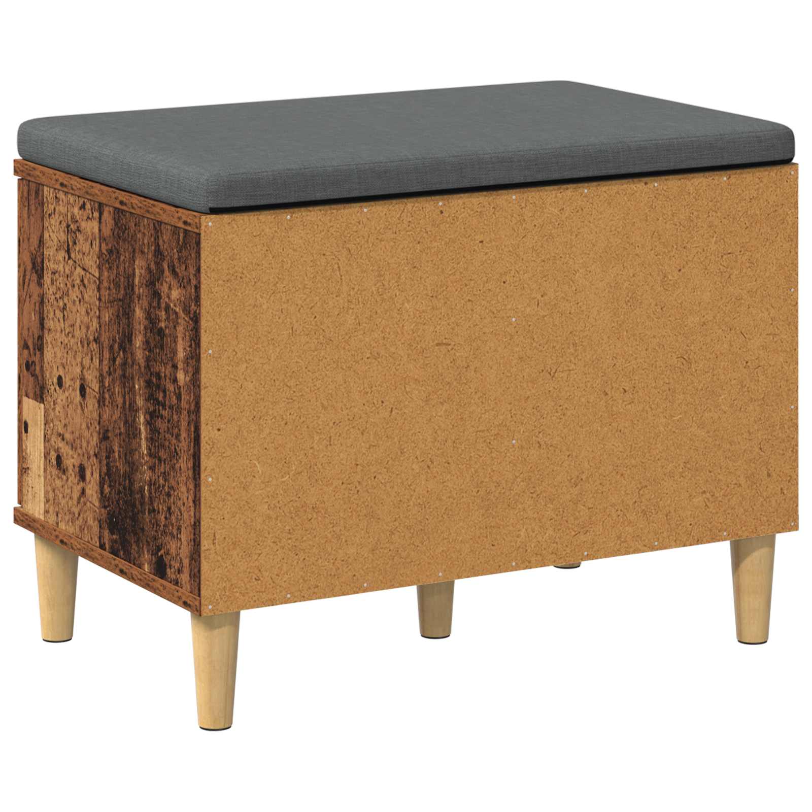 Panca per ingresso con cuscino Legno vecchio 60 x 38 x 46 cm 891526