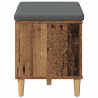 Panca per ingresso con cuscino Legno vecchio 60 x 38 x 46 cm 891526