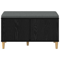Panca per ingresso con cuscino Rovere Nero 60 x 38 x 46 cm 891529
