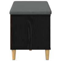 Panca per ingresso con cuscino Rovere Nero 60 x 38 x 46 cm 891529