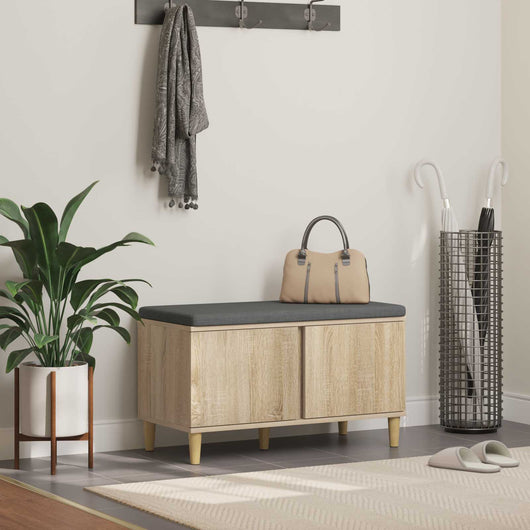 Panca per ingresso con cuscino Rovere Sonoma 60 x 38 x 46 cm 891530