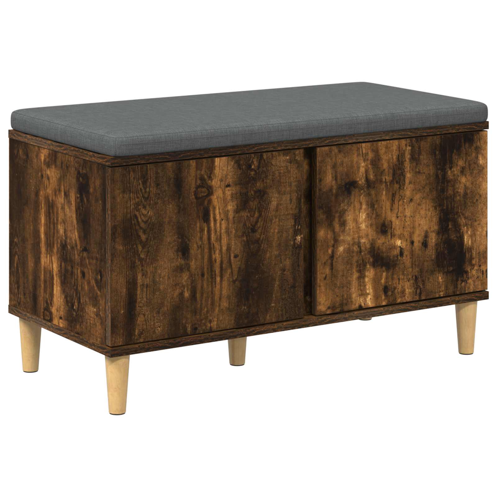 Panca per ingresso con cuscino Rovere fumé 60 x 38 x 46 cm 891532