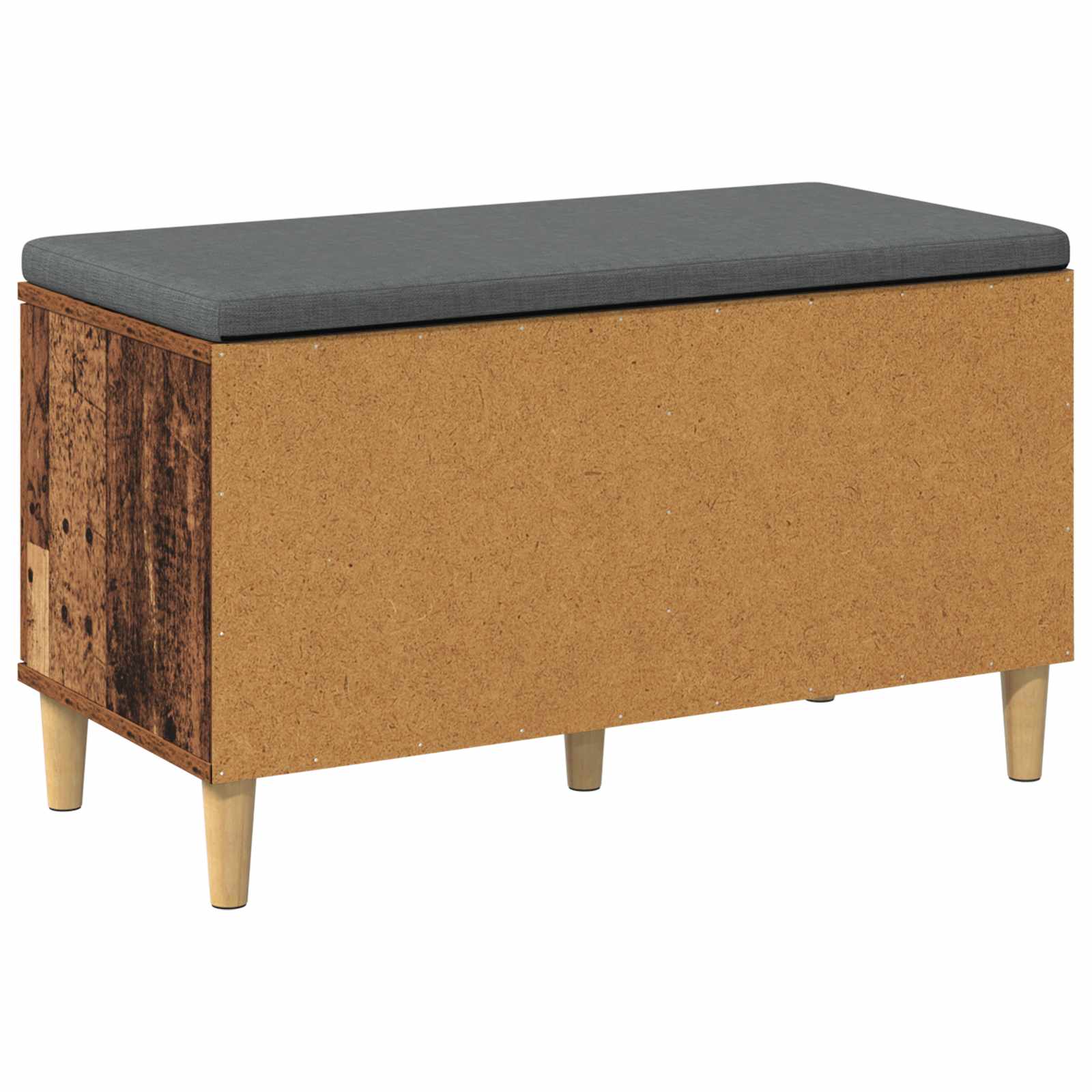 Panca per ingresso con cuscino Legno vecchio 60 x 38 x 46 cm 891534