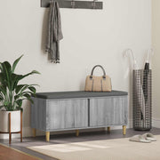 Panca per ingresso con cuscino Grigio Sonoma 60 x 38 x 46 cm 891541