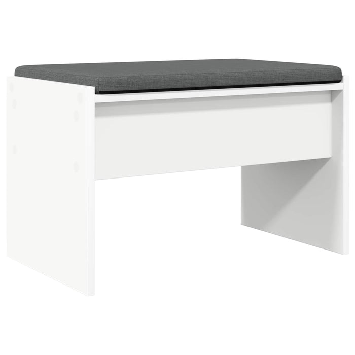 Panca per ingresso con cuscino Bianco 60 x 38 x 46 cm 891544