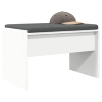 Panca per ingresso con cuscino Bianco 60 x 38 x 46 cm 891544