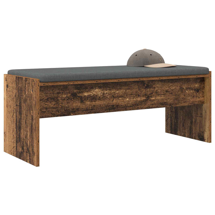 Panca per ingresso con cuscino Legno vecchio 100 x 38 x 46 cm 891566