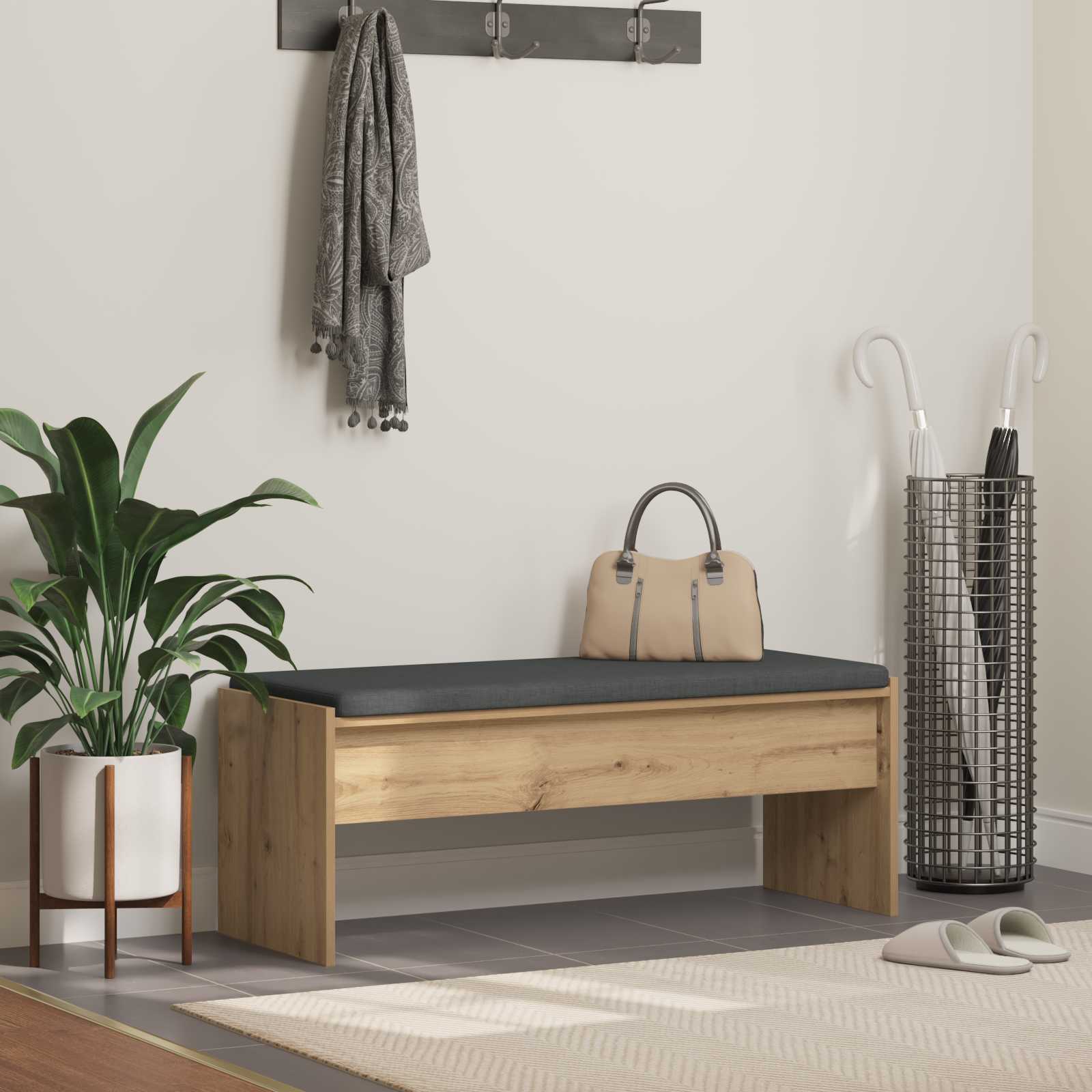 Panca per ingresso Rovere artigianale 100 x 38 x 46 cm 891567