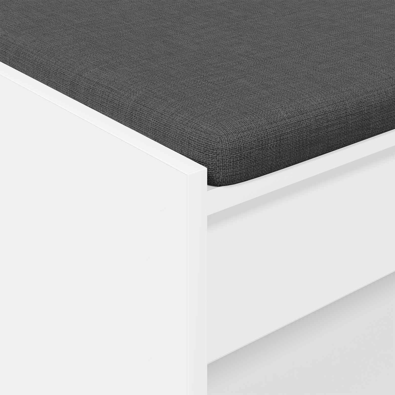 Panca per ingresso con cuscino Bianco 63 x 38 x 45 cm 891568