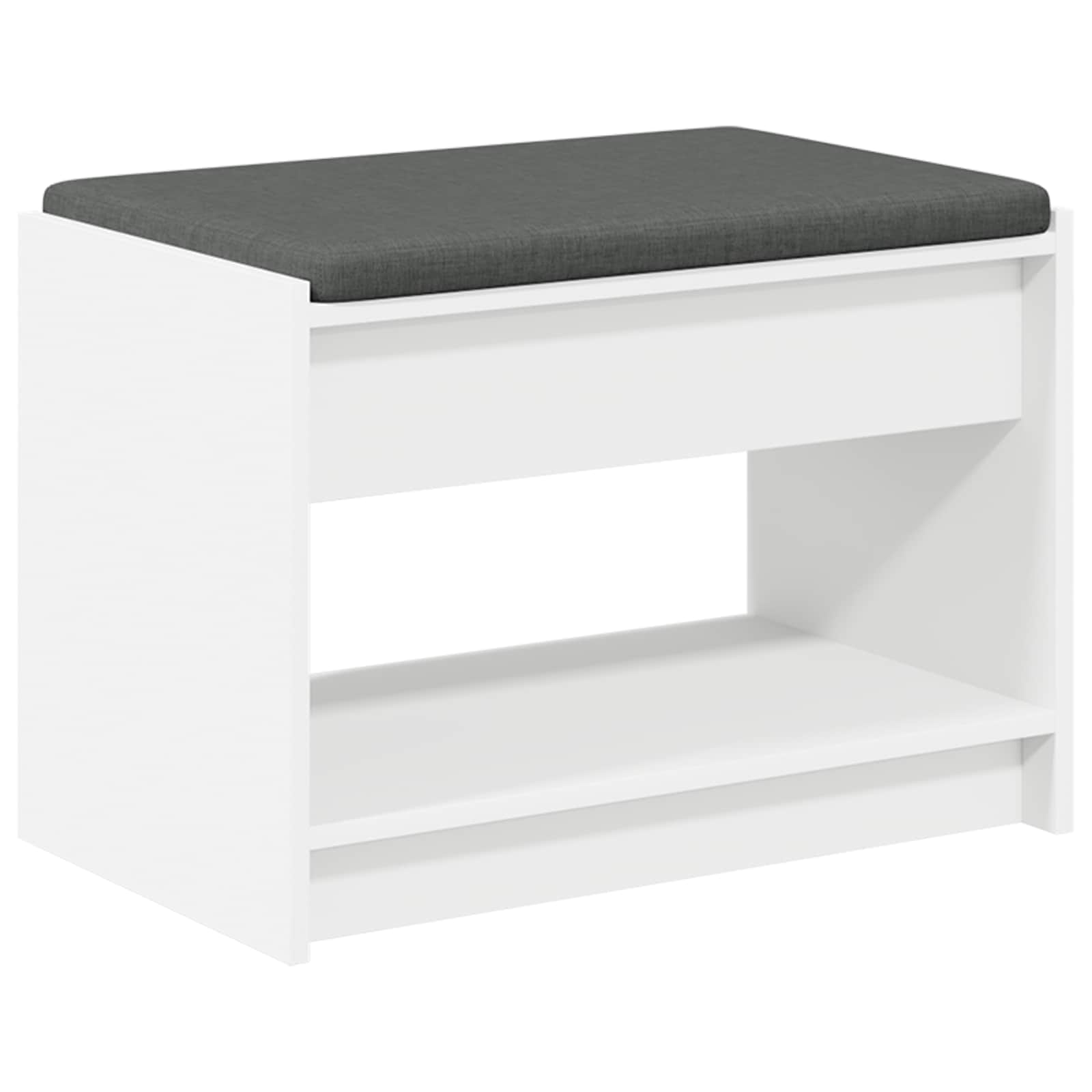 Panca per ingresso con cuscino Bianco 63 x 38 x 45 cm 891568