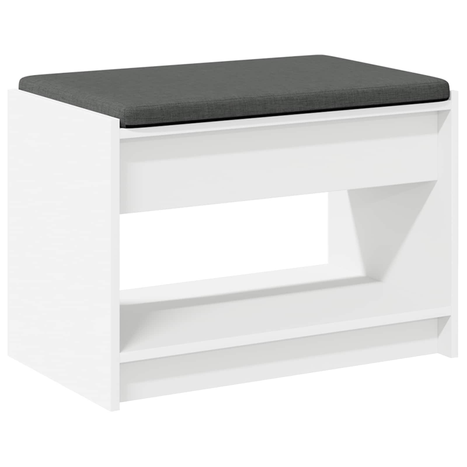 Panca per ingresso con cuscino Bianco 63 x 38 x 45 cm 891568