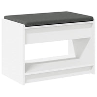 Panca per ingresso con cuscino Bianco 63 x 38 x 45 cm 891568