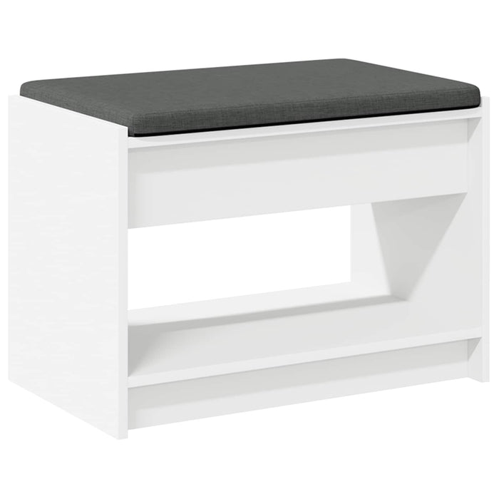 Panca per ingresso con cuscino Bianco 63 x 38 x 45 cm 891568