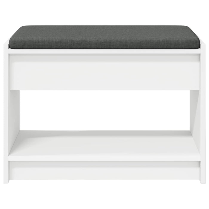 Panca per ingresso con cuscino Bianco 63 x 38 x 45 cm 891568