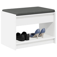 Panca per ingresso con cuscino Bianco 63 x 38 x 45 cm 891568