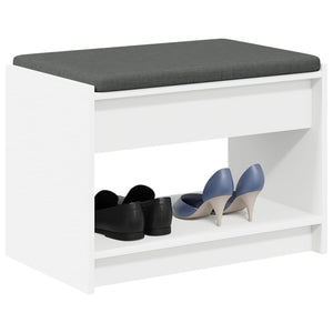 Panca per ingresso con cuscino Bianco 63 x 38 x 45 cm 891568