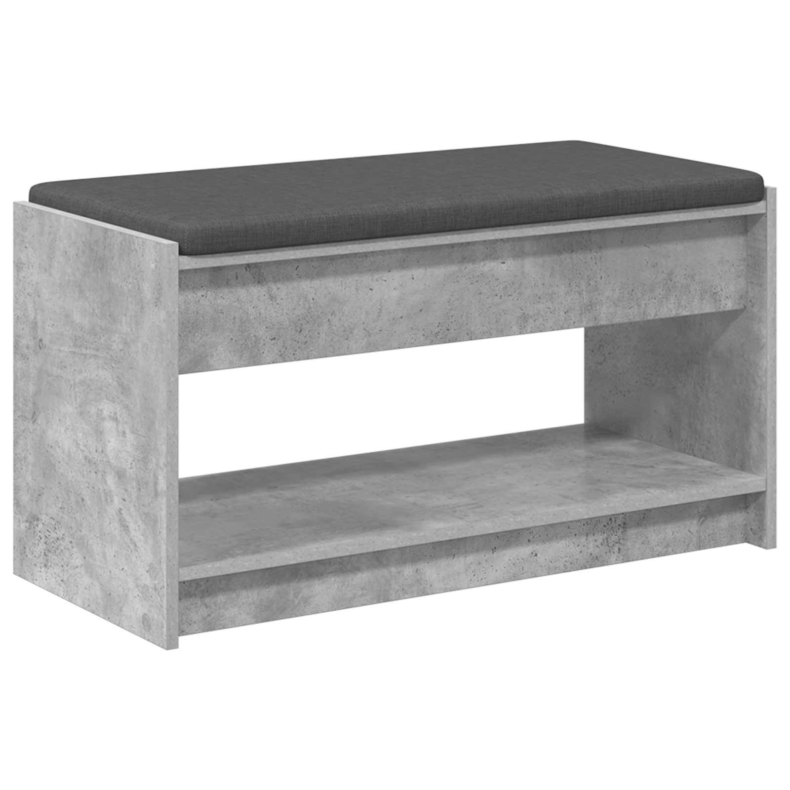 Panca per ingresso con cuscino Grigio Cemento 83 x 38 x 45 cm 891579