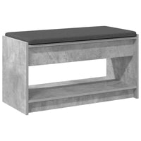 Panca per ingresso con cuscino Grigio Cemento 83 x 38 x 45 cm 891579