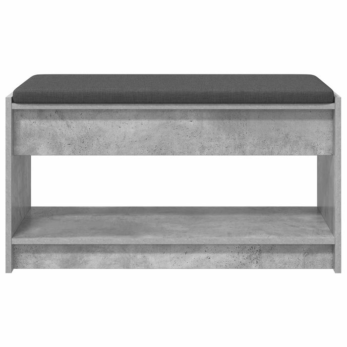Panca per ingresso con cuscino Grigio Cemento 83 x 38 x 45 cm 891579
