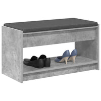 Panca per ingresso con cuscino Grigio Cemento 83 x 38 x 45 cm 891579