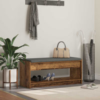 Panca per ingresso con cuscino Legno vecchio 103 x 38 x 45 cm 891590
