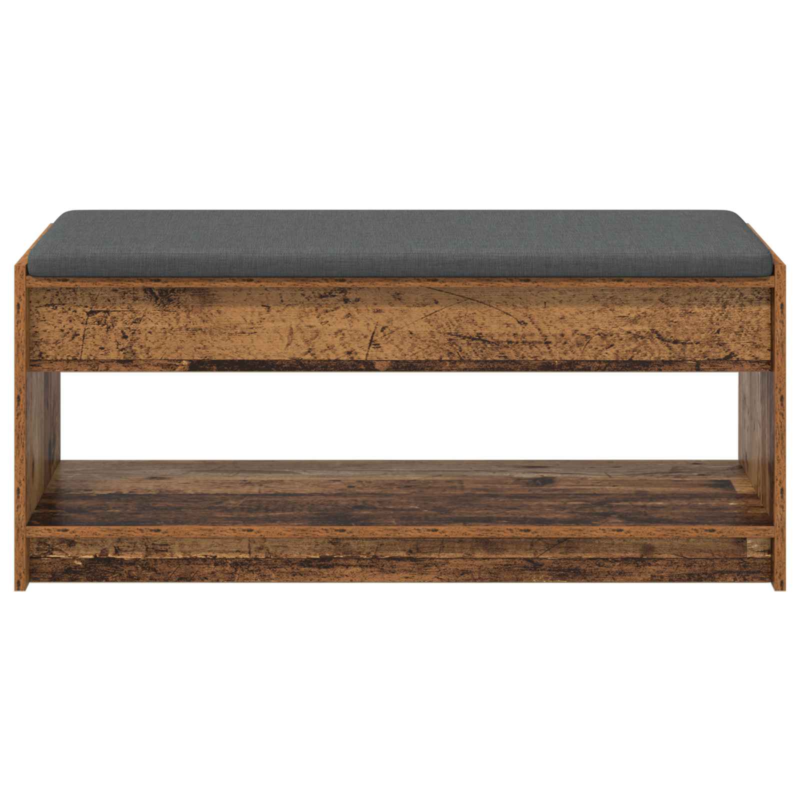 Panca per ingresso con cuscino Legno vecchio 103 x 38 x 45 cm 891590