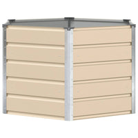 Fioriera Avorio 129 x 129 x 75 cm Acciaio 42018077