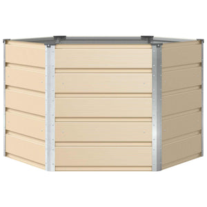 Fioriera Avorio 129 x 129 x 75 cm Acciaio 42018077