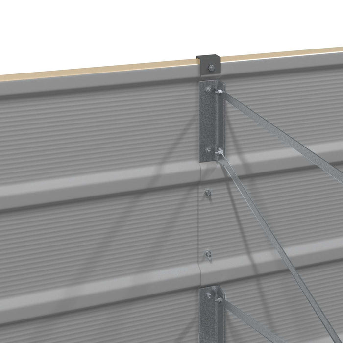 Fioriera-Vaso-Contenitore per Piante Avorio 160 x 80 x 45 cm Acciaio