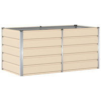 Fioriera-Vaso-Contenitore per Piante Avorio 160 x 80 x 75 cm Acciaio