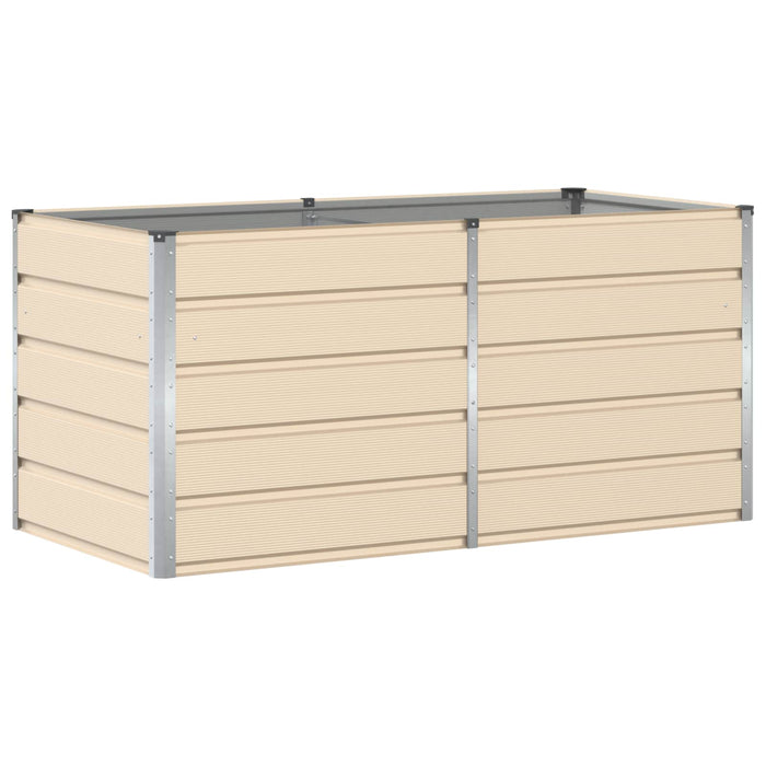 Fioriera-Vaso-Contenitore per Piante Avorio 160 x 80 x 75 cm Acciaio