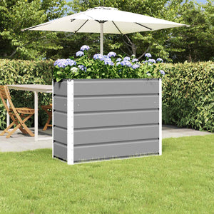 Fioriera Grigio chiaro 100 x 40 x 75 cm Acciaio 42018133