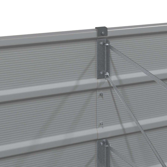 Fioriera Grigio chiaro 160 x 80 x 45 cm Acciaio 42018140